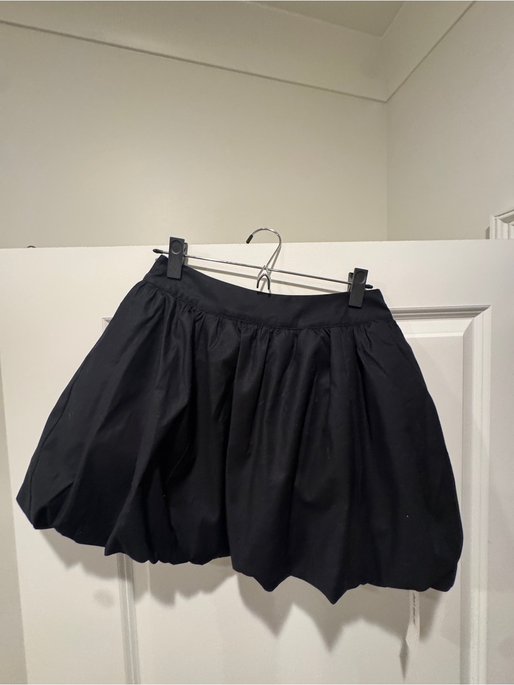 Reformation Black Bubble Mini Skirt